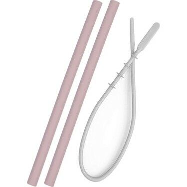 Oioi Silikon Pipet 2'li & Temizleme Fırçası - Pembe