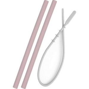 Oioi Silikon Pipet 2'li & Temizleme Fırçası - Pembe