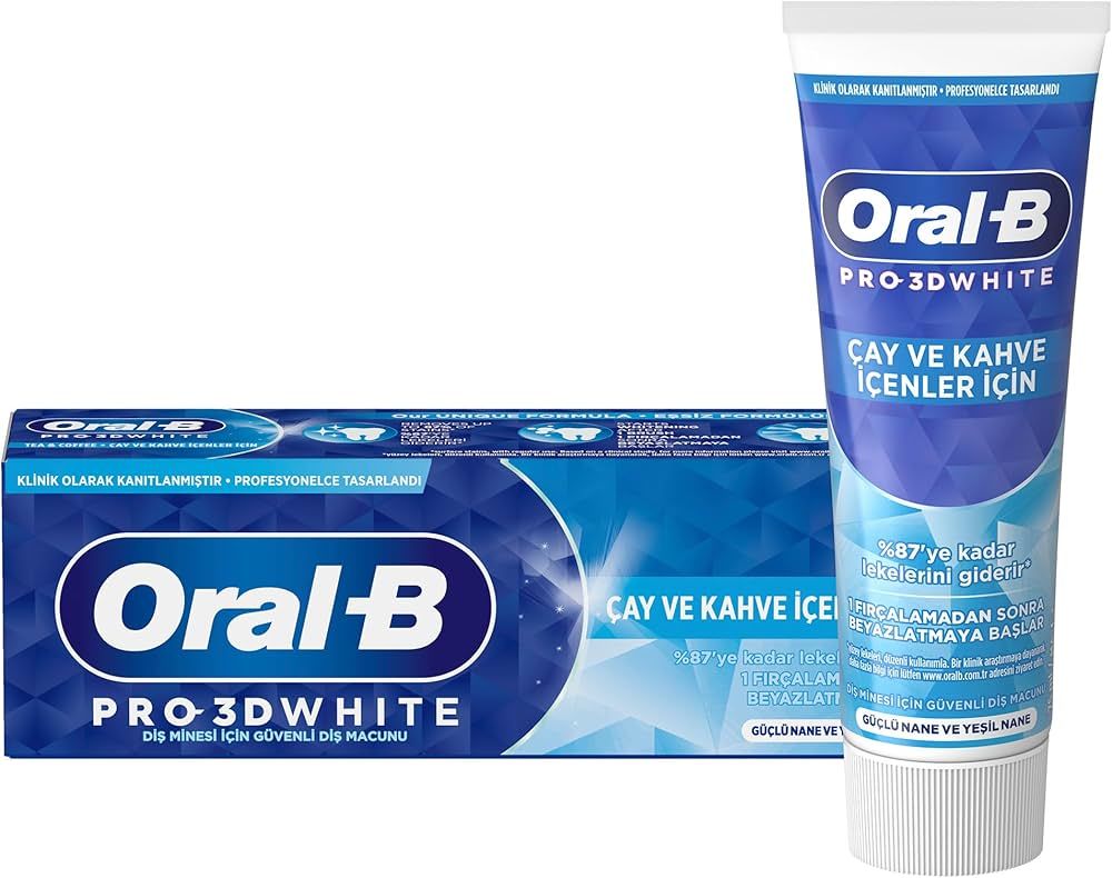 Oral-B Pro-3D White Çay ve Kahve İçenler İçin Diş Macunu 75 ml