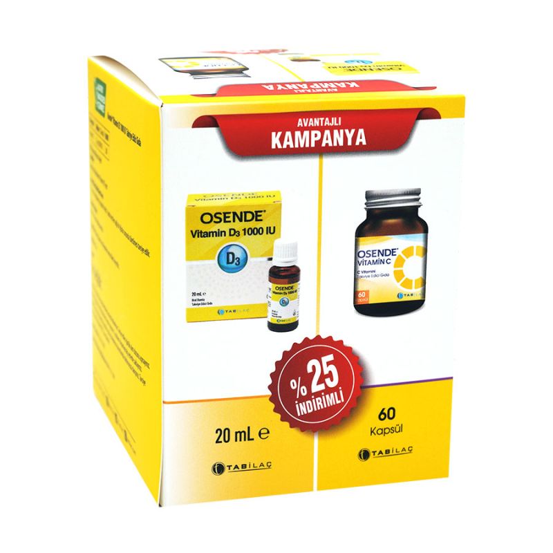 Osende Vıtamın D3 Damla + Osende Vıtamın C