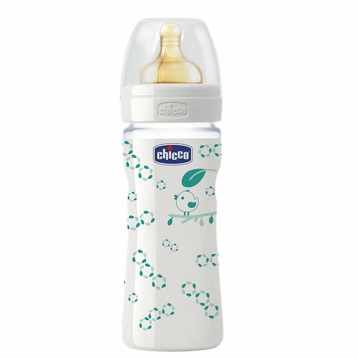 Chicco Wellbeing Cam Biberon Kauçuk Emzikli 240 ml