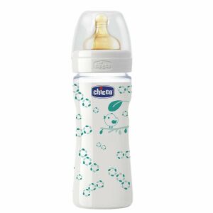 Chicco Wellbeing Cam Biberon Kauçuk Emzikli 240 ml