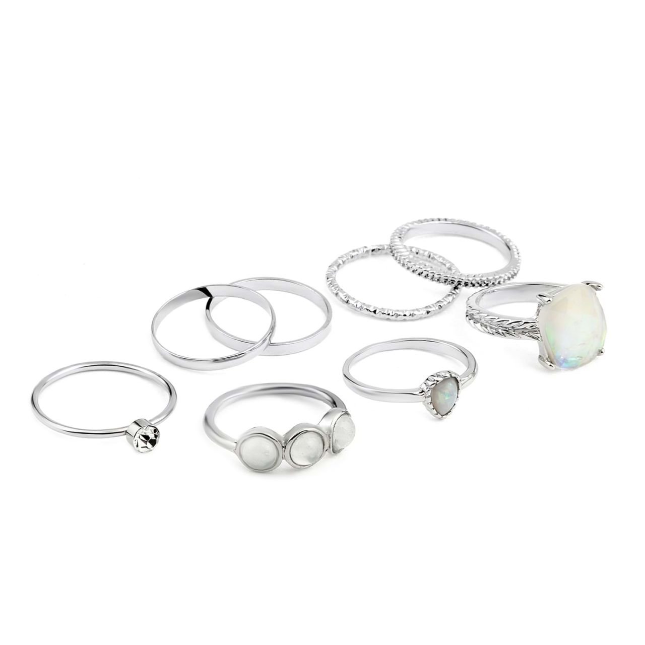 Kombin Eklem Yüzüğü Gümüş 0170-5