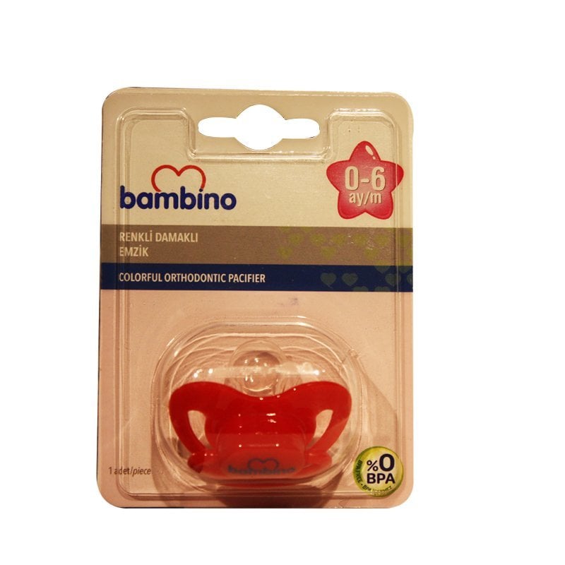 Bambino Renkli Damaklı Emzik 0-6 Ay