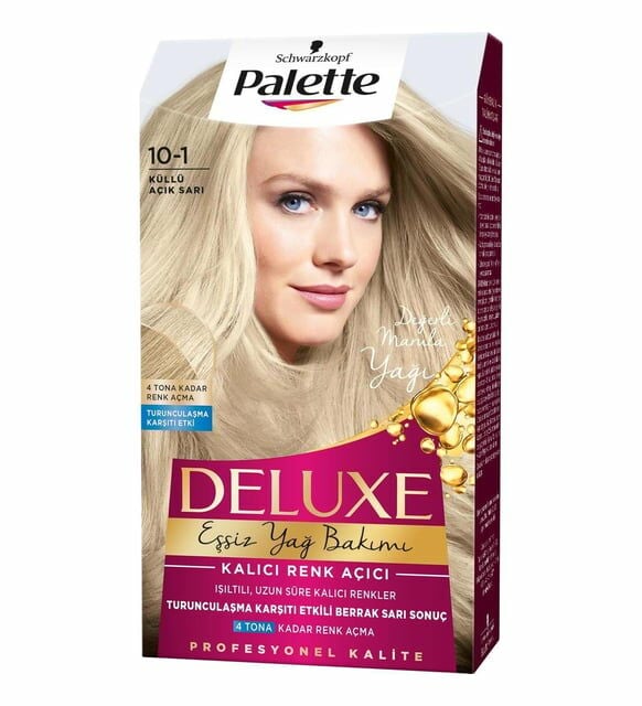 Palette Saç Boyası Delüx Eşsiz Yağ Bakımı 10 - 1 Küllü Açık Sarı 50 ml