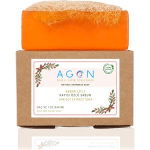 Agon El Yapımı Doğal Kabak Lifli Sabun Kayısı 120 gr