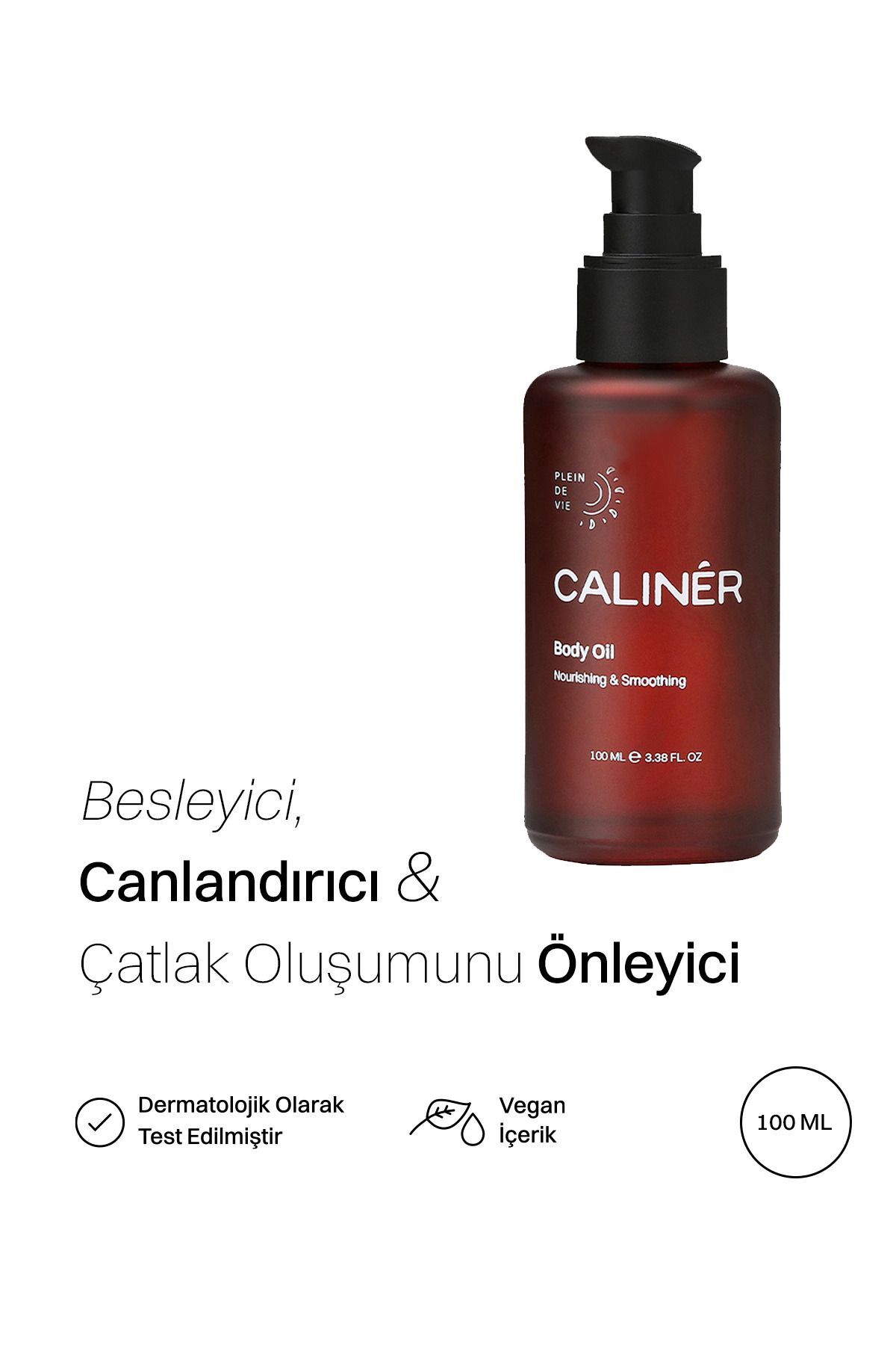 Caliner Plein De Vie Besleyici Selülit ve Çatlak Önleyici Vücut Yağı Vegan 100 ml