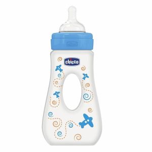 Chicco Kauçuk Seyahat Biberonu 4 Ay+ 240 ml - Mavi
