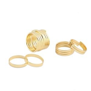 Kombin Eklem Yüzüğü Gold 0170-4