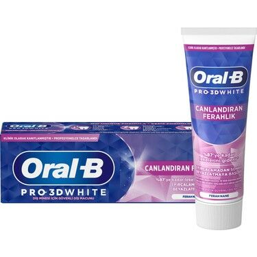 Oral-B Pro-3D White Canlandıran Ferahlık Nane Diş Macunu 75 ml