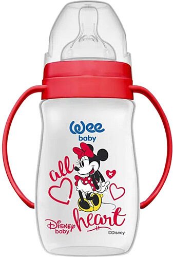 Wee Baby 177 PP Biberon Geniş Ağız Kulplu Disney 150 ml