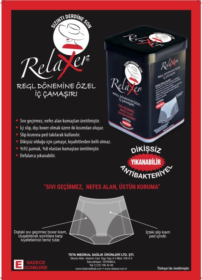 RELAXER REGL DÖNEMİ İÇ ÇAMAŞIRI X SMALL
