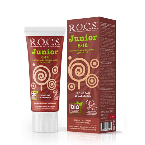 ROCS JUNIOR 6-12 DİŞ MACUNU ÇİKOLATA-KARAMEL