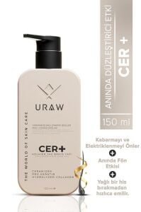 Uraw Cer+ Kolajen Anında Düzleştirici Etki ve Derinlemesine Onarım Saç Bakım Yağı 150 ml