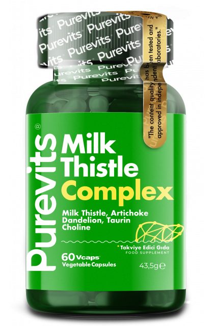 Purevits Milk Thistle Complex Deve Dikeni Enginar Ekstraktı Karahindiba Taurin Kolin 60 Adet Veg Capsules