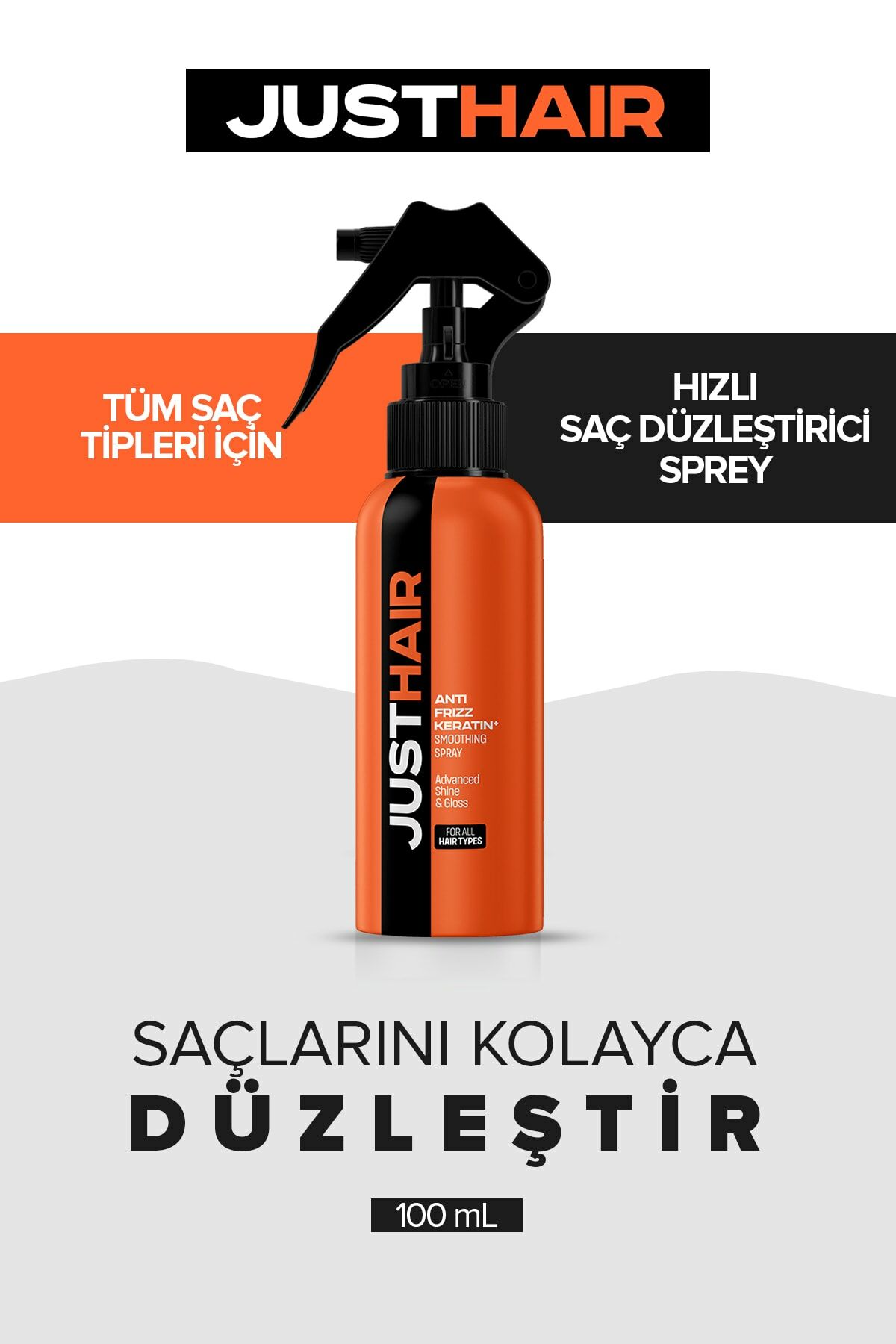Justhair Anti Frizz Keratin Saç Spreyi 100 ml