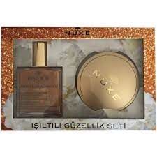 Nuxe Işıltılı Güzellik Seti - Or Kuru Yağ 100 ml + Kompakt Pudra 25 gr