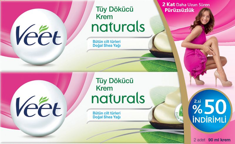 VEET KREM NATUREL 1+1 LI URUN