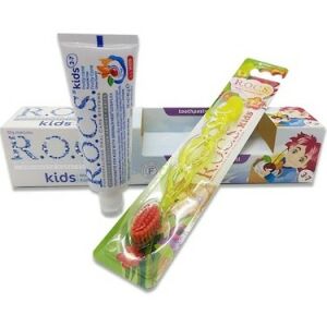 Rocs Kids 3-7 Yaş Meyve Külahı Diş Macunu 35 ml + Fırça Seti - Sarı