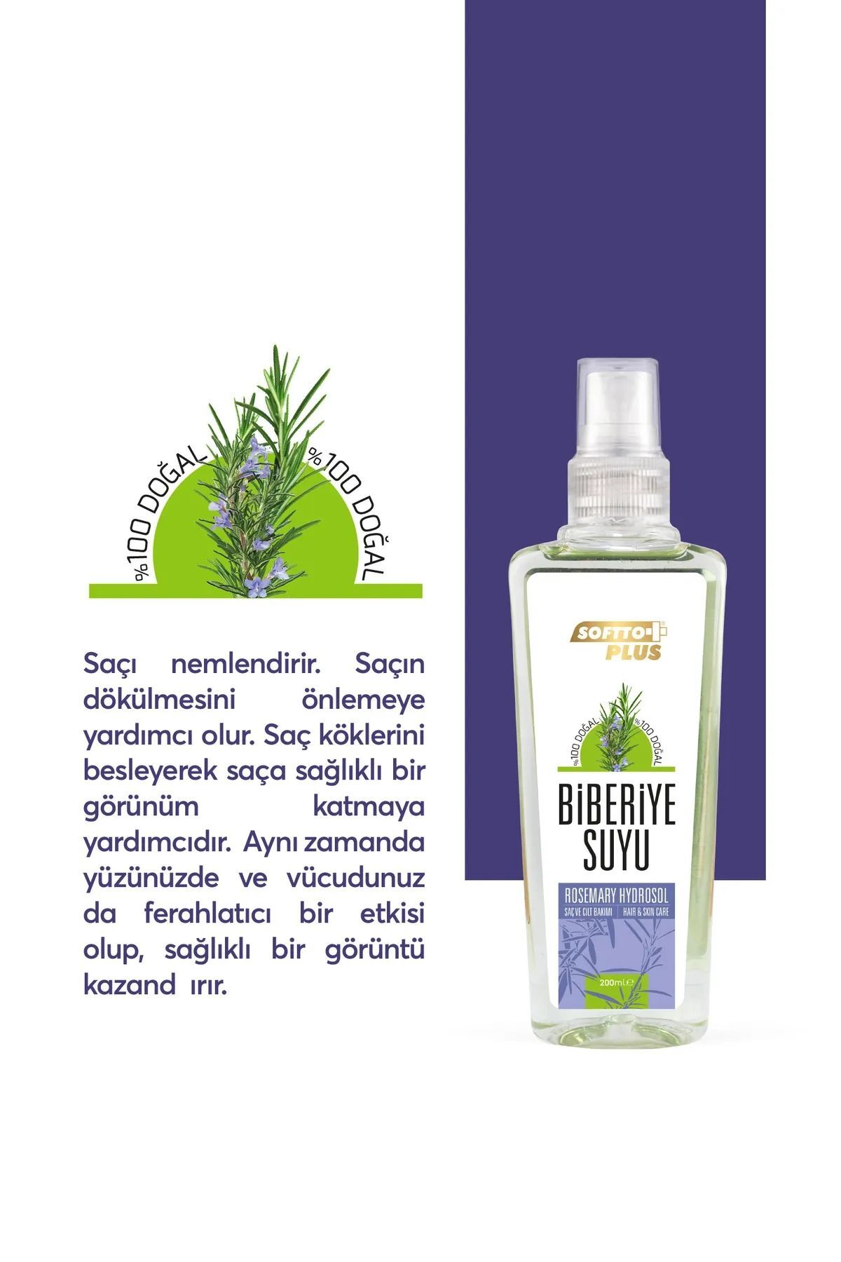 Softto Plus Biberiye Suyu Sprey 200 ml