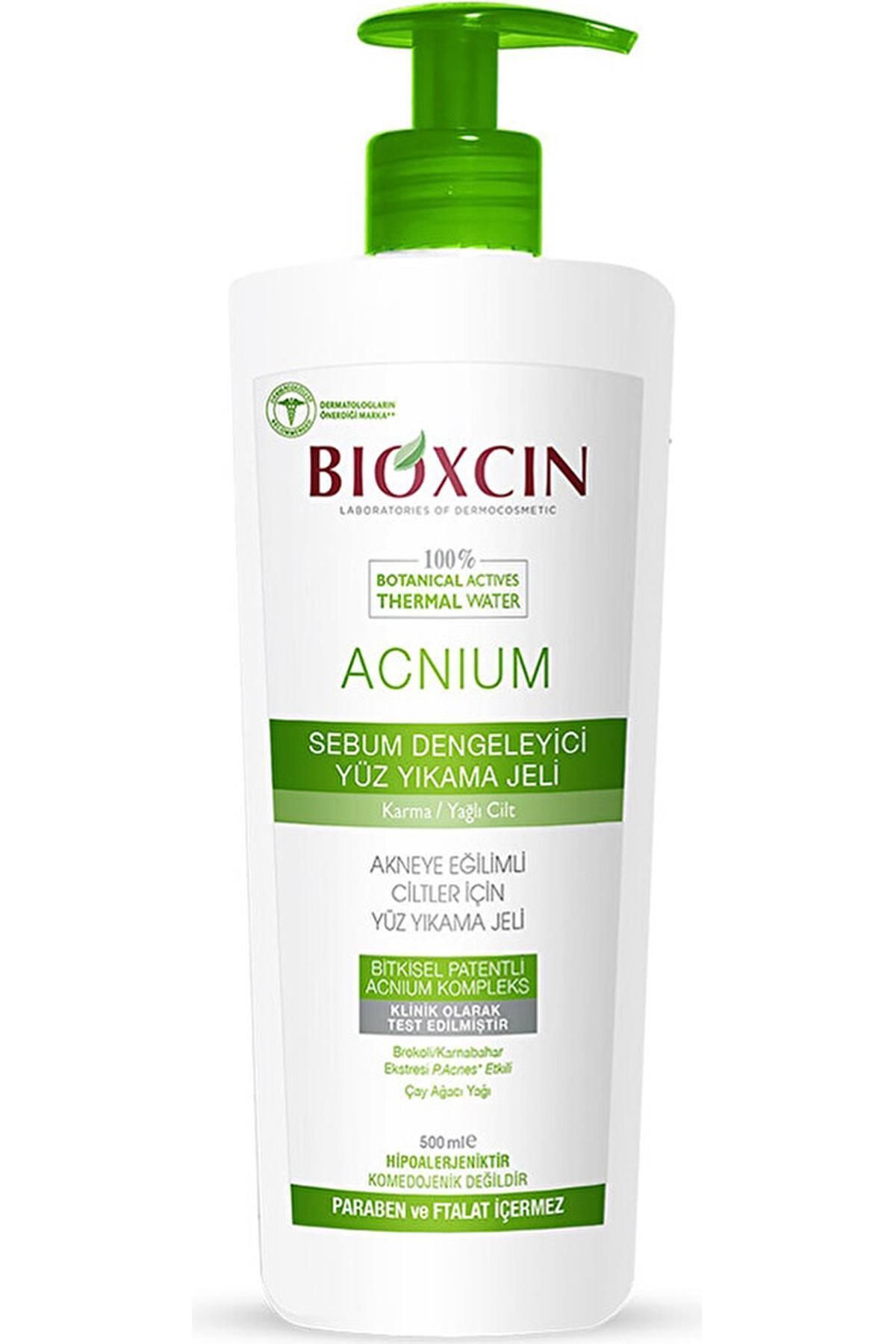 Bioxcin Acnium Yüz Yıkama Jeli Sebium Dengeleyici 500 ml - 1+1 Hediyeli