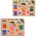 Onyıl Oyuncak Ahşap Tutmalı Elbise Giydirme Oyunu