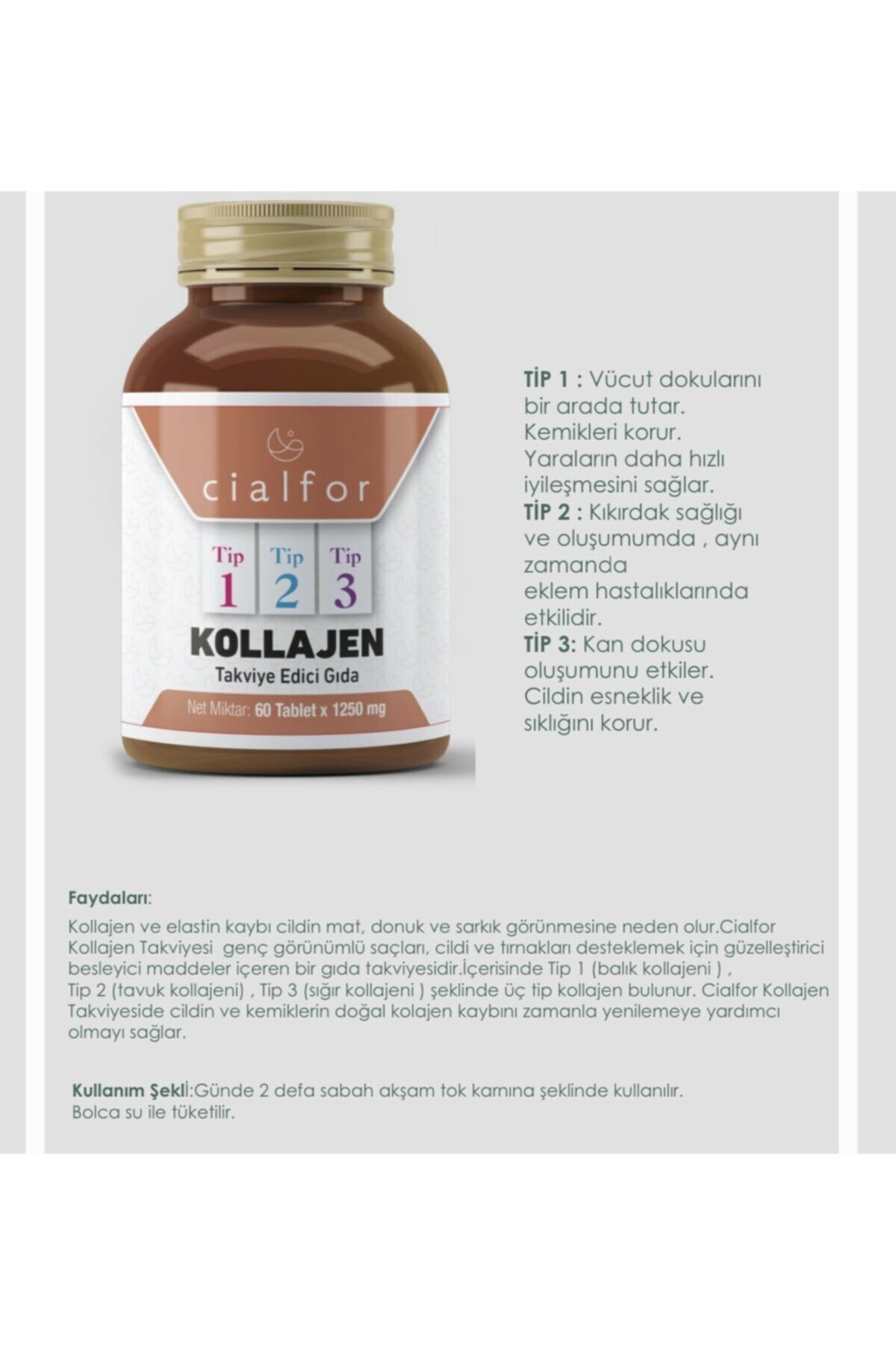 Cialfor Tip I-II-III Kolajen 30 Tablet