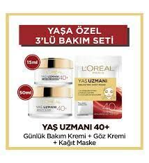 L'oreal Paris Yaş Uzmanı 40+ Yaşa Özel Bakım Seti + Sıkılaştırıcı Kağıt Maske