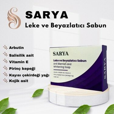 Sarya Leke ve Beyazlatıcı Arbutin Salisilik Asit Kojik Asit Vitamin E Sabun 100 gr