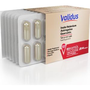 Validus Andız Otu + Astragalus + Quercetin 60 Kapsül