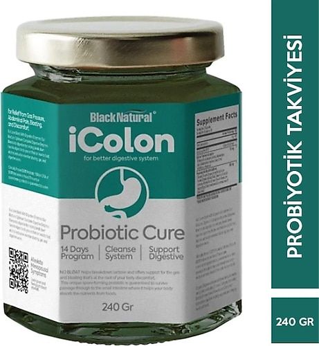 Black Natural Icolon Probiotic Cure 240 gr - 36 Adet