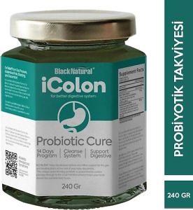 Black Natural Icolon Probiotic Cure 240 gr - 36 Adet