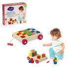 Onyıl Oyuncak Ahşap Renkli Bloklu Küp Çekmeli Araba