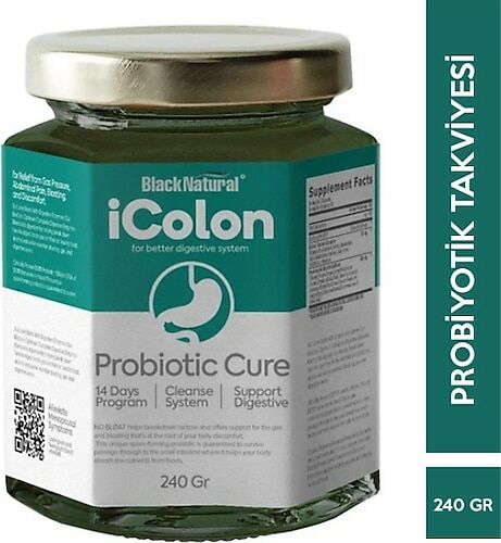 Black Natural Icolon Probiotic Cure 240 gr - 20 Adet