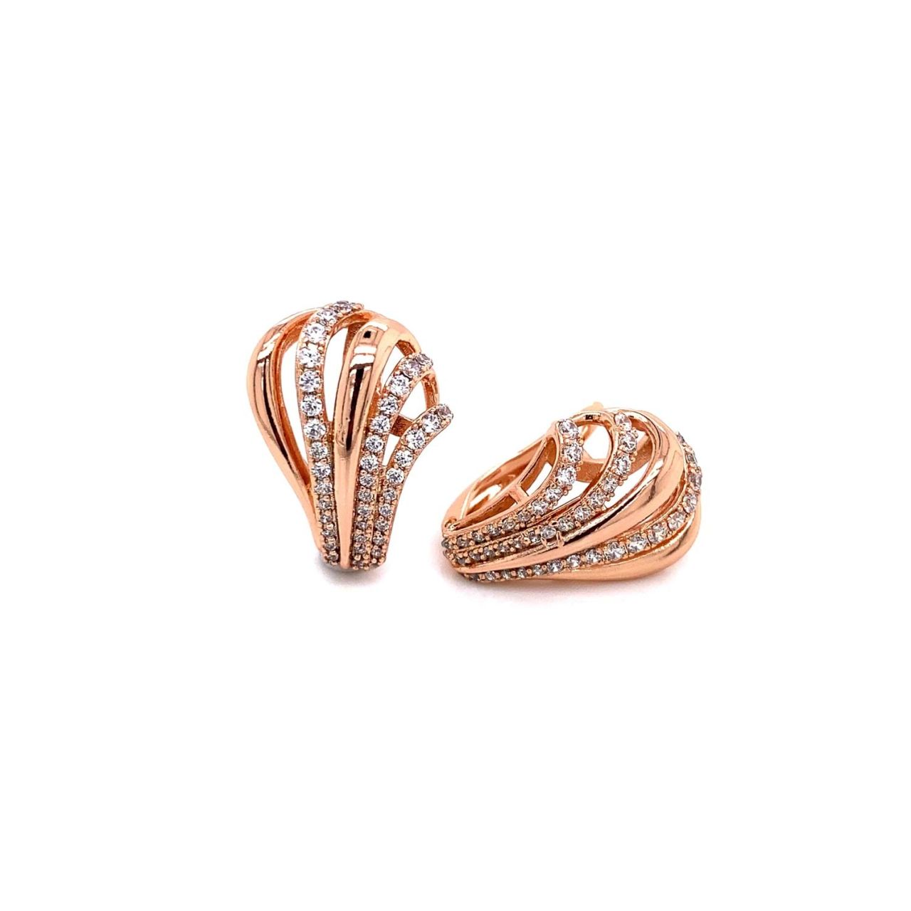 Xuping Zirkon Taşlı Küpe Gold