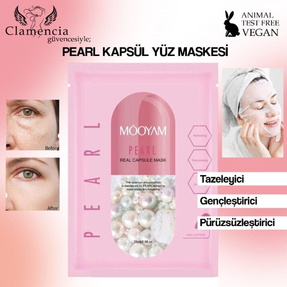 Mooyam Capsule Mask Pearl Kağıt Yüz Maskesi