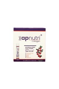 Apnutri Hydrolyzed Collagen Type 1-2-3 Biotin İçeren Frenk Üzümlü 25 ml - 5 Adet