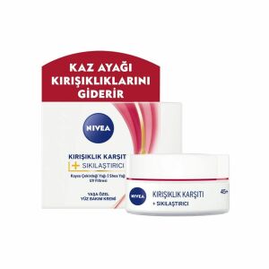 Nivea 45+ Yaş Kırışıklık Karşıtı + Sıkılaştırıcı Yüz Bakım Kremi 50 ml