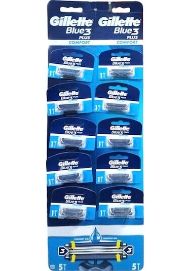 Gillette Blue 3 Comfort Tıraş Bıçağı Kartela 10'lu