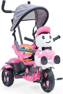 Baby2go 2381 Bery Tenteli Ebeveyn Kontröllü İtmeli Bisiklet Pembe