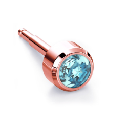 Nina Blue Zircon White Küpe 12 Çift