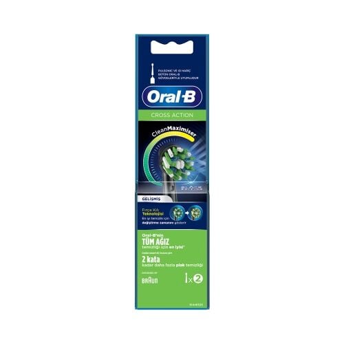 Oral-B Pro Cross Action 2 Kata Kadar Daha Fazla Plak Giderme Daha Sağlıklı Diş Etleri - 1x2 Yedek
