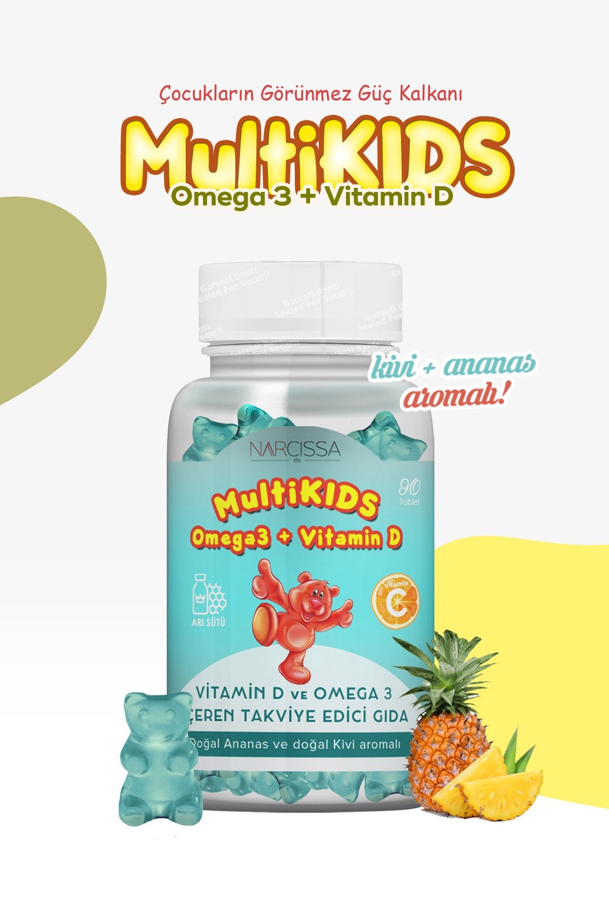 Narcissa Multikids Omega 3 Vitamin D 90 Jel Kapsül