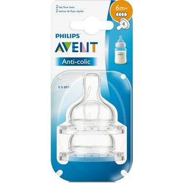 Avent Anti-Colic Klasik Biberon Emziği 6 Ay+ 2'li