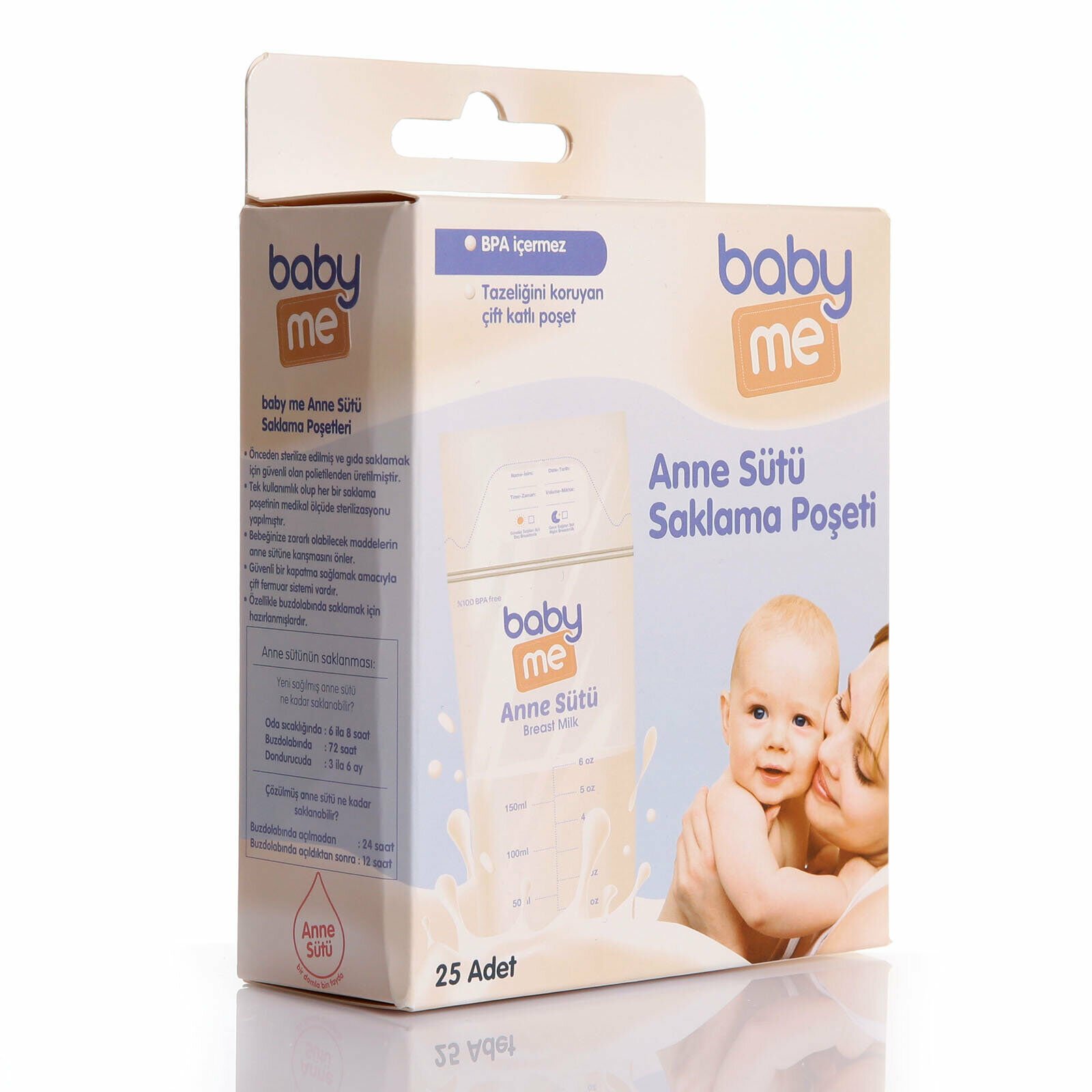 Baby Me Süt Saklama Poşeti 25'li