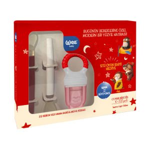 Wee 100. Yıl Set - Silikon Mama Kaşığı 2'li + Meyve Süzgeci 611