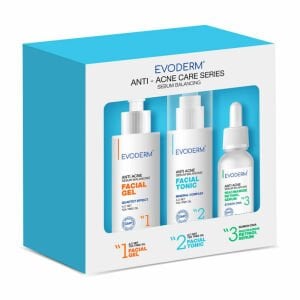 Evoderm Anti Acne Care Series Set - Jel 100 ml + Tonik 100 ml + Serum 30 ml
