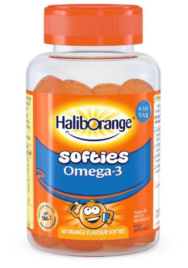 Haliborange Omega 3 Softies Portakal Aromalı Yumuşak Çiğnenebilir Form 60'lı
