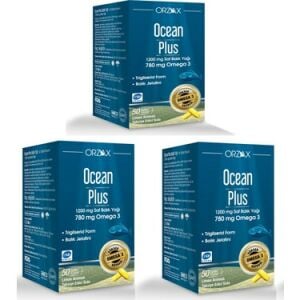 Ocean Plus Balık Yağı Limon Aromalı 1200 mg 50 Kapsül 3 Adet