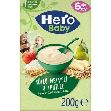 Hero Baby Sütlü 8 Tahıllı Meyveli 200 gr